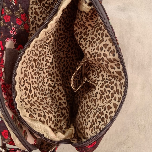 Red Pink Floral Summer Messenger Handbag - Picture 5 of 7